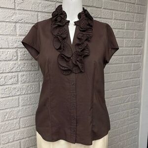 Gerry Weber Ruffled Neckline Blouse Size 6